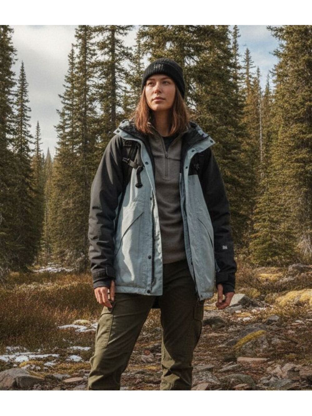Helly Hansen Women’s Helly Tech Waterproof Rain Jacket Small Blue Gray Parka